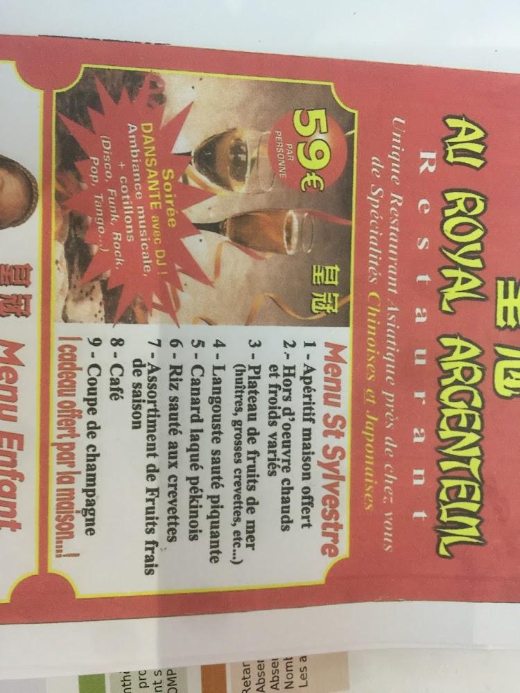 Au Royal Argenteuil. - Menu Image 1